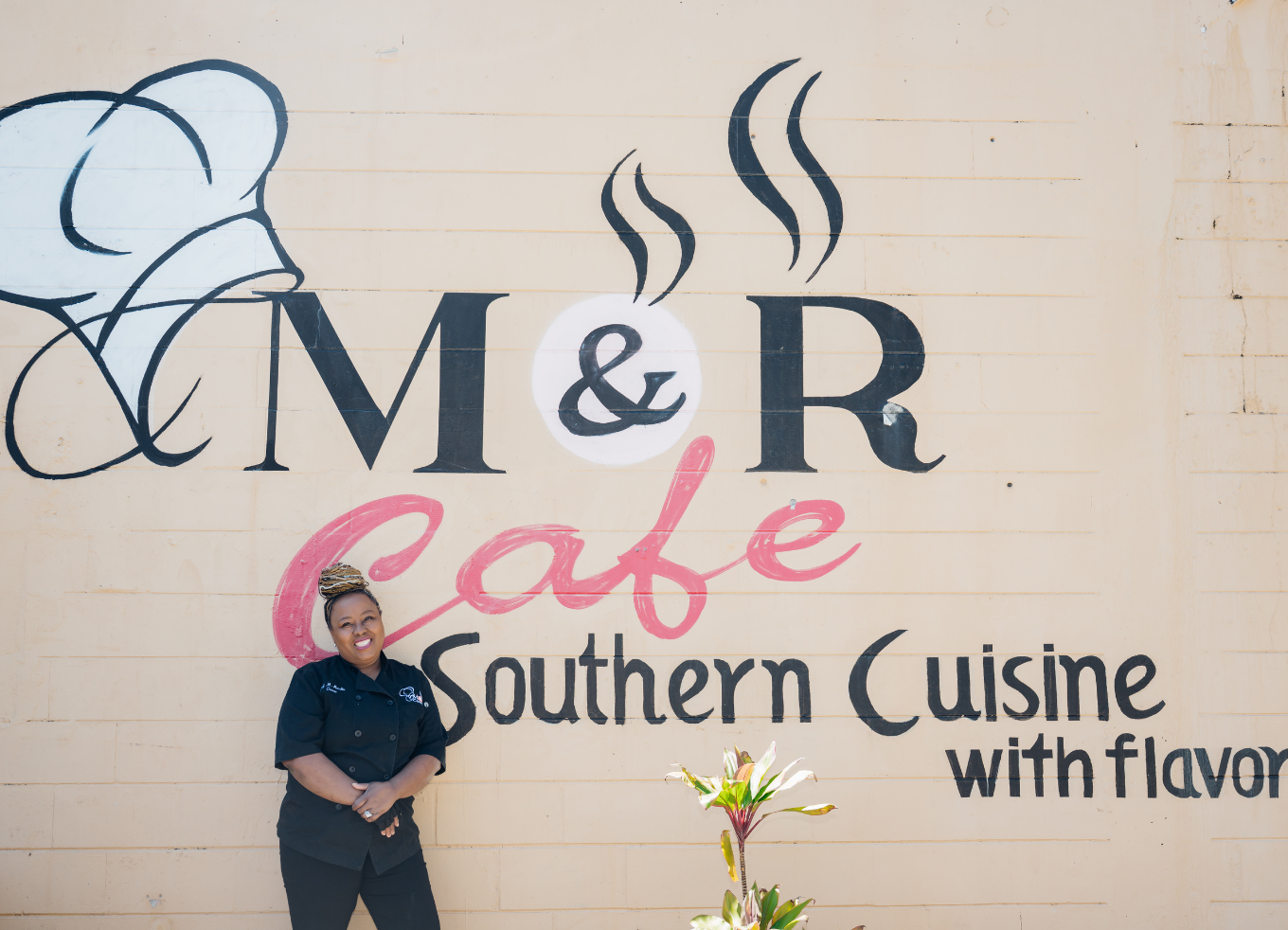 Maria Rumlin, owner and Executive Chef of M&R Café Southern Cuisine in Tampa, Florida.